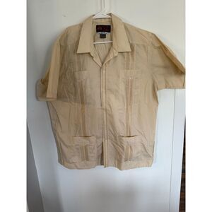 Vintage Yucatecas Ticatex Shirt Sz XL 42 Ecru color